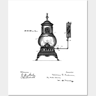 Old Burner Vintage Patent Hand Drawing Posters and Art